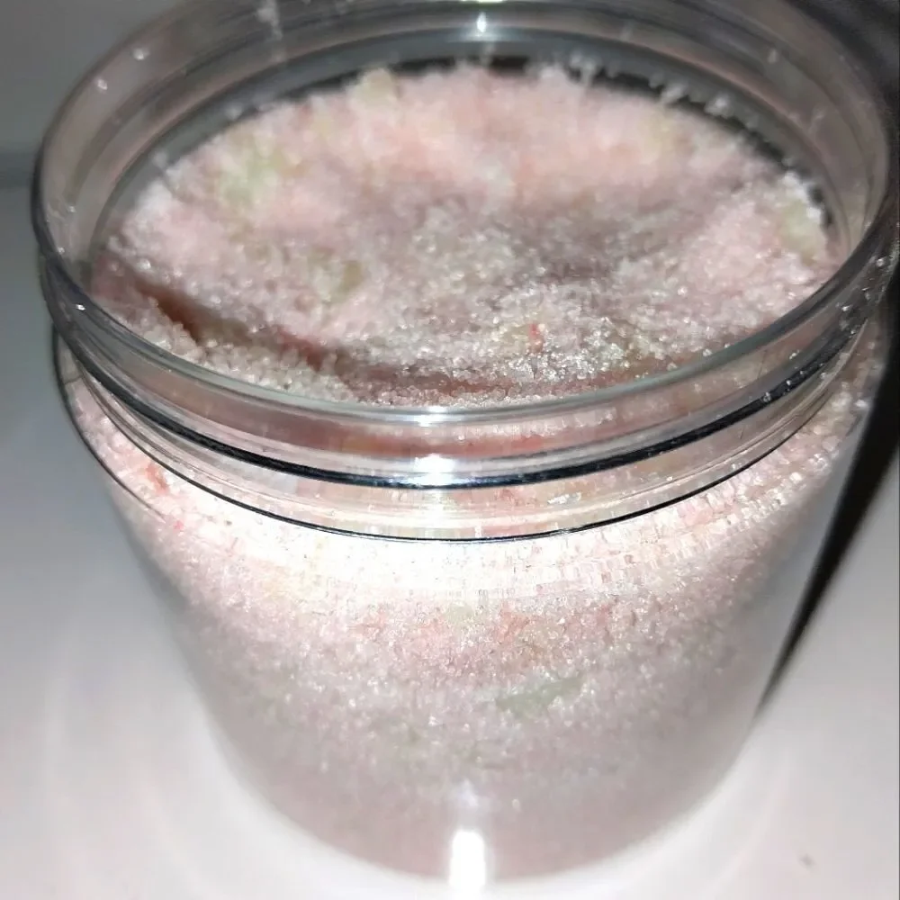 Hand crafted Lemon Plumeria Emulsified Sugar Scrub 6oz